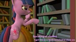 16:9 2023 3d_(artwork) 4k absurd_res book bookshelf butt carpet comic digital_media_(artwork) english_text equid equine female feral friendship_is_magic furniture gesture golden_oaks_library half-closed_eyes hand_gesture hasbro hi_res horn horse inside looking_at_book looking_at_object mammal my_little_pony mythological_creature mythological_equine mythology narrowed_eyes olkategrin pointing pony solo source_filmmaker_(artwork) standing standing_on_sofa tail talking_to_self text thinking twilight_sparkle_(mlp) unicorn unicorn_horn widescreen