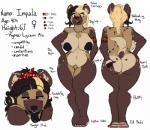back barefoot big_areola big_breasts big_butt birthmark black_hair black_lips black_nipples black_nose black_tongue breasts brown_eyes brown_fur butt chest_tuft claws cross-eyed cute ear_piercing facial_piercing female front fur hair half-closed_eyes hand_on_hip herro hindpaw hyena impala_(character) industrial_piercing mammal model_sheet multicolor_fur necklace nipples nose_piercing nose_ring nude pawpads paws piercing playful pubes pussy seductive side_boob small_tail solo standing tan_fur thick_thighs tongue tongue_out tongue_piercing tuft two_tone_fur two_tone_hair voluptuous wide_hips
Rating: Explicit
Score: 33
User: beartraps
Date: March 28, 2014