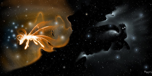 detailed_background duo female feral horn nebula princess royalty space spacescape star toony wings eponymous friendship_is_magic hasbro my_little_pony mythology princess_celestia_(mlp) princess_luna_(mlp) equid equine horse mammal mythological_creature mythological_equine winged_unicorn hi_res source_request