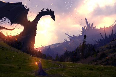 ambiguous_gender cloud day detailed_background duo fantasy feral lamp lantern membrane_(anatomy) membranous_wings outside sky wings ryky mythology dragon human mammal mythological_creature mythological_scalie scalie 2016 digital_media_(artwork) hi_res