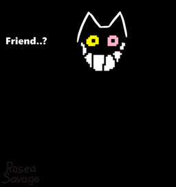 anthro big_breasts black_body bouncing_breasts breast_drop breast_jiggle breasts clothed clothing clothing_lift female flashing flashing_breasts heterochromia jiggling mismatched_nipples nipples shirt shirt_lift solo text topwear roseasavage deltarune undertale_(series) friend_(deltarune) domestic_cat felid feline felis mammal 2d_animation animated animated_gif frame_by_frame hi_res short_playtime