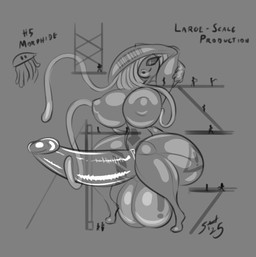 anthro balls big_balls big_breasts big_penis breasts female genitals group gynomorph huge_balls huge_breasts huge_penis hyper hyper_genitalia hyper_penis intersex machine macro nipples nude penis slightly_chubby tentacles thick_thighs grayscalerain kalahari_(morphide) animal_humanoid aquatic aquatic_humanoid cnidarian cnidarian_humanoid humanoid hybrid jellyfish jellyfish_humanoid medusozoan medusozoan_humanoid robot robot_humanoid monochrome sketch