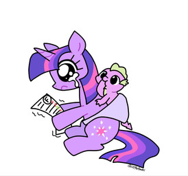 bodily_fluids duo failure female feral frown horn male neonate simple_background tears young petaltwinkle friendship_is_magic hasbro my_little_pony mythology spike_(mlp) twilight_sparkle_(mlp) dragon equid equine mammal mythological_creature mythological_equine mythological_scalie scalie unicorn hi_res