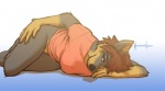 big_breasts bottomless breasts brown_hair canine clothed clothing doberman dog female hair hanging_breasts looking_at_viewer lying mammal meesh shirt
Rating: Questionable
Score: 21
User: Acolyte
Date: March 30, 2014