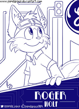 anthro cheek_tuft clothed clothing facial_tuft glistening glistening_eyes hair inner_ear_fluff logo male male_anthro mouth_closed short_hair solo text tuft pandapaco artist_logo blue_and_white monochrome signature url