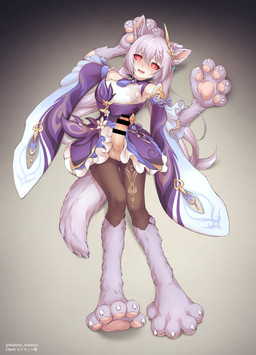 balls breasts censor_bar clothing corruption dress erection ftg_transformation fti_transformation fur gender_transformation genital_growth genitals grey_body grey_fur growth gynomorph hair human_to_humanoid ineffective_censorship intersex long_hair looking_down lying pawpads penis penis_growth red_eyes simple_background solo species_transformation surprised transformation bubonikku genshin_impact mihoyo keqing_(genshin_impact) animal_humanoid felid felid_humanoid human humanoid mammal mammal_humanoid 2021 absurd_res censored hi_res