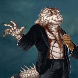 5_fingers accessory anthro black_bottomwear black_clothing black_pants black_suit blue_background bottomwear brown_body brown_scales claws clothed clothed_anthro clothed_male clothing dewlap_(anatomy) finger_claws fingers front_view furgonomics green_eyes looking_at_viewer male mouth_closed open_clothing open_suit open_topwear pants pupils scales simple_background solo spiked_tail spikes spikes_(anatomy) suit tail tail_accessory tailband topwear white_body white_scales white_sclera white_spikes deriaz iguana iguanid lizard reptile scalie 1:1 2013 digital_drawing_(artwork) digital_media_(artwork) portrait three-quarter_portrait