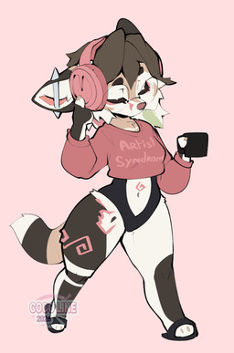 anthro biped bodysuit breasts claws clothed clothed_anthro clothed_female clothing ear_piercing eyes_closed eyewear feet female fingers footwear front_view glasses hair inner_ear_fluff navel piercing shoes simple_background skinsuit solo standing tail tight_clothing toes tuft cocoline_(artist) lin_(cocoline) canid canine fox mammal 2026 digital_drawing_(artwork) digital_media_(artwork) hi_res