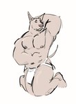 anthro clothed clothing jockstrap jockstrap_only male muscular muscular_male nipples nude pecs simple_background slutty_face solo tail topless underwear underwear_only dickinoatmeal canid canine canis dobermann domestic_dog mammal pinscher absurd_res hi_res