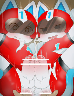 ambiguous_gender anal anal_fingering anthro armor blush bodily_fluids censor_bar clone clothing cum duo_focus fingering foreskin frottage fur genital_fluids genitals group group_sex headgear helmet humanoid_genitalia humanoid_penis ineffective_censorship looking_pleasured male male/ambiguous male/male orgasm penile penis penises_touching selfcest sex square_crossover superhero threesome torn_clothing visor white_body white_fur ib animal_crossing nintendo kid_cat_(animal_crossing) domestic_cat felid feline felis mammal absurd_res censored hi_res