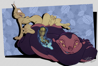 1_eye 2_toes 3_fingers 4_eyes 4_fingers anal anal_penetration antennae_(anatomy) anus ass_up belly blush bodily_fluids butt cum cum_in_ass cum_inside cumshot duo egg egg_in_ass ejaculation feet fingers from_behind_position genital_fluids genitals green_body green_skin half-closed_eyes humanoid_on_humanoid humanoid_penetrated humanoid_penetrating humanoid_penetrating_humanoid internal internal_anal larger_penetrated looking_back looking_pleasured male male/male male_penetrated male_penetrating male_penetrating_male multi_eye multi_leg multi_limb narrowed_eyes not_furry nude open_mouth open_smile orgasm orgasm_face overweight overweight_humanoid overweight_male ovipositor ovipositor_in_ass ovipositor_penetration ovipositor_penis penetration penile penile_penetration penis purple_body purple_skin sex simple_background size_difference small_dom_big_sub small_top_big_bottom smile spread_legs spreading toes triped raccoondouglas disney lilo_and_stitch jumba_jookiba wendy_pleakley alien alien_humanoid humanoid kweltikwan plorgonarian digital_media_(artwork)