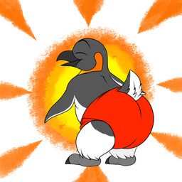 anthro beak bottomwear butt clothed clothing eyes_closed feathers loincloth loincloth_only male rear_view shaking_butt solo tail tail_feathers topless enricthepenguin enric avian bird penguin 2d_animation alternate_version_at_source animated digital_media_(artwork) hi_res loop