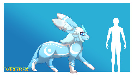 female feral fur snow solo white_body white_fur vextrix nintendo pokemon eeveelution generation_4_pokemon generation_7_pokemon glaceon hybrid legendary_pokemon mammal pokemon_(species) zeraora 16:9 hi_res widescreen