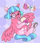 2021 artist_name beverage black_eyes black_eyewear black_glasses blue_eyes blue_mane blue_tail closed_smile cutie_mark digital_drawing_(artwork) digital_media_(artwork) dot_eyes drinking drinking_straw earth_pony equid equine eyelashes eyewear fan_character feather_float_(ganseyiii) feathered_wings feathering feathers female female_feral feral flat_colors fur glasses greengrizz group hasbro hi_res holding_beverage holding_milkshake holding_object hooves horse horseshoe mammal mane medium_mane milkshake mlp_g3 mouth_closed multicolored_body multicolored_fur multicolored_mane my_little_pony mythological_creature mythological_equine mythology outline outside pegasus pink_body pink_feathers pink_fur pink_hooves pink_mane pink_wings pinkie_pie_(g3) pony pre-g4 purple_background round_glasses simple_background smile sprinkles star_catcher_(pre-g4) tail trio two_tone_body two_tone_fur two_tone_mane two_tone_tail white_body white_fur white_mane white_outline wings