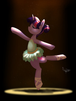 ballerina ballet bottomwear clothing dance_shoes dancewear eyes_closed female feral footwear hair hair_bun horn particles pointe_shoes shoes skirt smile solo spotlight tutu stiristar friendship_is_magic hasbro my_little_pony mythology twilight_sparkle_(mlp) equid equine mammal mythological_creature mythological_equine unicorn 3:4 absurd_res hi_res