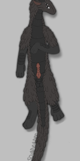 4_eyes brown_body brown_fur brown_scales brown_skin cheek_tuft erection facial_tuft feral forearms fur genitals knot knotted_penis lying male multi_eye on_back penis presenting presenting_penis ribbed_penis scaled_forearms scales solo tuft ventral_scales soap_eater mythology dragon furred_dragon furred_scalie mythological_creature mythological_scalie scalie wingless_dragon signature