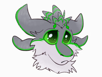 4_ears anthro feathered_crest feathers green_body green_eyes green_feathers grey_body grey_feathers head_crest male multi_ear snout solo cidercrow kalakian avali 4:3 hi_res