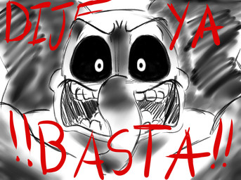 angry anthro black_sclera male pupils red_text solo text white_pupils yelling yelling_at_viewer yaomachtia mob_entertainment poppy_playtime smiling_critters bubba_bubbaphant elephant elephantid mammal proboscidean absurd_res hi_res sketch spanish_text translated