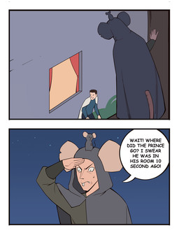 2_panel_comic 5_fingers ambiguous_feral ambiguous_gender black_text blue_clothing blue_topwear bodily_fluids border buckteeth clothed clothed_human clothed_male clothing dialogue eyebrows eyelashes feral fingers fully_clothed fully_clothed_human fully_clothed_male grey_body grey_clothing group male male_human night outside prince royalty sky smile speech_bubble star starry_sky sweat sweatdrop teeth text topwear trio white_border bonnymama7 daisy_(bonnymama7) sneach_(bonnymama7) the_king_(bonnymama7) human mammal rodent 2025 comic comic_sans digital_media_(artwork)