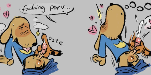 4_fingers anthro balls blush bodily_fluids bottomwear bottomwear_down clothed clothing cum cumshot duo edging ejaculation erection fingers genital_fluids genitals handjob heart_symbol howl humanoid_genitalia humanoid_penis kink_shaming leaking_cum male male/male pants pants_down partially_clothed penile penis police police_uniform sex simple_background steam sweat uniform blueespresso69 dog_man_(series) dog_man_(character) petey_the_cat canid canine canis domestic_cat domestic_dog felid feline felis mammal colored hi_res