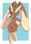 anthro blush brown_body brown_fur featureless_crotch female flat_chested fur long_ears multicolored_body multicolored_fur pink_eyes smile solo tan_body tan_fur two_tone_body two_tone_fur white_body white_fur wide_hips unousaya nintendo pokemon generation_4_pokemon lopunny pokemon_(species)