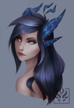 6_horns black_hair blue_horn eyebrows eyelashes eyeshadow female floating_horn grey_background hair horn light_body light_skin lips logo looking_at_viewer looking_back looking_back_at_viewer makeup medium_hair mouth_closed multi_horn pupils red_lips side_view simple_background slit_pupils solo text wavy_horn white_eyes jadedragoness itasa_(jadedragoness) horned_humanoid humanoid 2020 artist_logo artist_name bust_portrait digital_media_(artwork) digital_painting_(artwork) hi_res painting_(artwork) portrait shaded