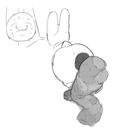 anthro anus big_anus big_butt blush bodily_fluids butt crowning_feces excessive_feces feces feces_pile hyper hyper_feces long_ears male nude o_o poop_in_ass poop_on_floor pooping pooping_on_floor scatplay simple_background solo standing sweat sweatdrop sweating_profusely tail white_background white_body tiosqr lagomorph leporid mammal rabbit monochrome