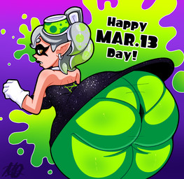 big_butt black_clothing black_dress bottomwear butt clothing dress ear_piercing eyebrows eyelashes female gloves green_bottomwear green_clothing green_hat green_headwear green_pants grey_eyebrows grey_hair hair handwear hat headgear headwear huge_butt huge_thighs humanoid_pointy_ears looking_at_butt looking_at_own_butt looking_back looking_back_at_self not_furry pants piercing pointy_ears pseudo_hair purple_background rear_view simple_background solo tan_body tan_ears tan_skin teeth tentacle_hair tentacles text thick_thighs tight_clothing white_clothing white_gloves white_handwear yellow_eyes meryo nintendo splatoon marie_(splatoon) animal_humanoid aquatic aquatic_humanoid cephalopod cephalopod_humanoid humanoid inkling mollusk mollusk_humanoid 2026 cel_shading colored digital_media_(artwork) english_text hi_res portrait shaded signature three-quarter_portrait