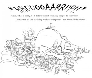 after_vore anthro aroused_pred balls belly big_belly big_penis bloated bone burping crown death dialogue digestion erection fatal_vore genitals headgear huge_belly lying male male_pred nude on_back penis skull smile solo text vore fenrisulfr canid canine canis mammal wolf hi_res