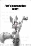 2:3 absurd_res animatronic anthro black_border border comic english_text five_nights_at_freddy's foxy_(fnaf) greyscale hi_res hidden_text logo machine male mammal monochrome newspaper robot scottderg scottgames solo subliminal text