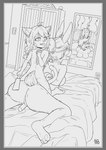 age_difference anthro bdsm bed big_butt breasts buckteeth butt closet collar dominant dominant_young duo eyewear female female/female fur furniture glasses hair holding_leash holding_object holding_paddle inside kneeling leash leashed_collar long_ears looking_at_another looking_back lying lying_on_bed mirror mirror_reflection nipples on_bed on_front paddle penetration pince-nez rear_view reflection scut_tail sex_toy sex_toy_in_pussy sex_toy_insertion short_tail size_difference smile spanking_paddle tail teeth thick_thighs three-quarter_view tongue vaginal vaginal_penetration vibrator vibrator_in_pussy young young_anthro young_female younger_female gogogrey megan_bryar sarana_(knotthere) domestic_cat felid feline felis lagomorph leporid mammal rabbit 2025 absurd_res digital_media_(artwork) hi_res monochrome signature