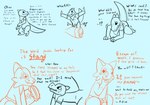2023 all_fours animate_inanimate anthro attribute_theft bandanna biped bottomwear clothed clothing crawling dialogue diaper digital_media_(artwork) duo english_text feral generation_7_pokemon generation_8_pokemon hand_on_chin hi_res kerchief kobit kobold lilstarbit living_plushie looking_at_another male multiple_images nickit nintendo onesie plushie pokemon pokemon_(species) quadruped salandit scalie sequence side_view simple_background sitting sketch stickit surprise text thinking_pose three-quarter_view underwear wearing_diaper
