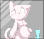 ambiguous_gender anthro blush breasts duo female female/ambiguous pregnant pregnant_anthro pregnant_female tokemaru 2channel giko shii_(2channel) 2channel_ascii_art_character domestic_cat felid feline felis mammal hi_res