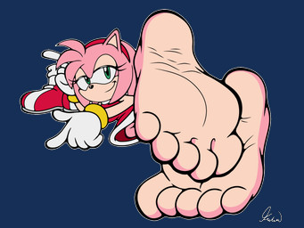 5_toes anthro barefoot clothing feet female foot_focus footwear gloves handwear looking_back pink_body shoes shoes_removed smile soles solo toes white_clothing white_gloves white_handwear skoufidios sega sonic_the_hedgehog_(series) amy_rose eulipotyphlan hedgehog mammal 4:3 alpha_channel