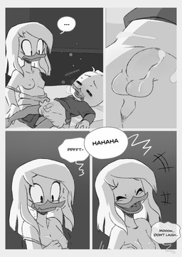 age_difference anthro bed bedroom blush bodily_fluids breasts clothing command crossbar_emanata cum dialogue don't_laugh duo ellipsis emanata eyes_closed female furniture genital_fluids genitals inside laugh male nipples older_female penis pfft shota small_penis speech_bubble stated_incest talking_to_another text vocalization vowelless vowelless_vocalization wavy_speech_bubble young young_anthro young_male younger_male threek disney ducktales ducktales_(2017) della_duck dewey_duck anatid anseriform avian bird duck absurd_res comic english_text hi_res monochrome incest_(lore) mother_(lore) mother_and_child_(lore) mother_and_son_(lore) parent_(lore) parent_and_child_(lore) parent_and_son_(lore) son_(lore)