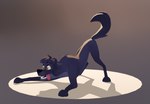 black_body black_ears black_fur black_hair black_nose black_tail brown_eyes feral fur grey_body grey_fur hair male multicolored_body multicolored_fur pose quadruped smile solo tail teeth three-quarter_view tongue two_tone_body two_tone_fur ice_nova belfort_and_lupin lupin_(belfort_and_lupin) canid canine canis hybrid mammal wolf wolfdog 2025 3d_(artwork) digital_media_(artwork)
