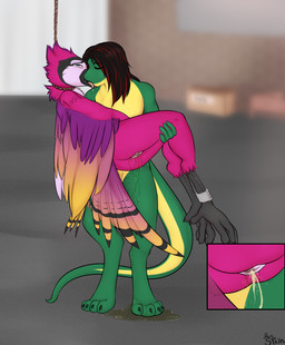 anthro asphyxiation avian_feet beak bodily_fluids bound butt corpse death dripping duo eyes_closed feathered_wings feathers feet female female_death female_peeing female_peeing_on_male fingers french_kissing genital_fluids genitals hair half-closed_eyes kissing male male/female male_peed_on narrowed_eyes necrophilia noose nude peeing peeing_on_another romantic romantic_ambiance romantic_sex rope saliva saliva_drip simple_background snuff tail tail_feathers toes tongue tongue_out urine urine_on_ground urine_pool urine_stream vulva watersports winged_arms wings mrs._stein icarus_aresane jessi_brightfeather_(songbiird) avian bird lizard reptile scalie digital_media_(artwork) hi_res