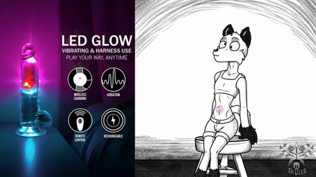 dildo femboy lamp male sex_toy solo thief clusterskulls canid canine fox mammal 16:9 animated widescreen