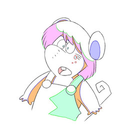 4_fingers anthro biped bodily_fluids chibi clothed clothing fingers simple_background solo sweat white_background hikari_gamba gamba_no_bouken gamba_no_bouken_(series) ikasama mammal mouse murid murine rodent 2023