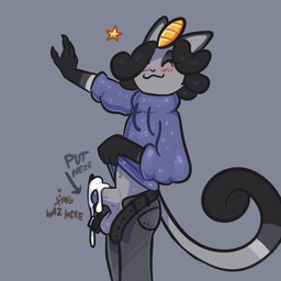anthro balls belt big_penis black_body black_fur blush blush_lines bodily_fluids bottomwear clothed clothing clothing_lift cum cum_drip cum_on_penis denim denim_bottomwear denim_clothing dreadlocks dripping erection eyelashes eyes_closed fur genital_fluids genitals glory_hole grey_background grey_body grey_fur huge_penis humanoid_genitalia humanoid_penis jeans male open_bottomwear open_clothing open_pants pants penis shirt shirt_lift simple_background smile solo star sweater topwear turtleneck xing1 nintendo pokemon fan_character vinci_(itsmemtfo4) alolan_form alolan_meowth generation_7_pokemon pokemon_(species) regional_form_(pokemon) 1:1 hi_res