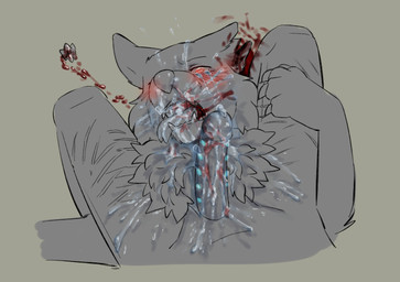 after_oral after_sex ambiguous_gender bestiality blood blood_in_mouth blush bodily_fluids claw_marks claws cum cum_in_mouth cum_inside duo erection fellatio feral forced fur genital_fluids genitals gore interspecies leg_injury machine male male_penetrating mouth_injury open_mouth oral oral_penetration penetration penile penis questionable_consent saliva sex simple_background sitting_on_another teeth tongue tongue_out wounded puppyratcat mythology avaya_(puppyratcat) canid canine canis domestic_dog husky mammal mythological_creature mythological_scalie nordic_sled_dog robot scalie spitz
