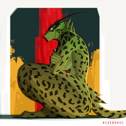 anthro blood bodily_fluids breasts covering covering_self eyebrows female fur glare long_eyebrows markings nosebleed nude side_boob sitting solo spots spotted_body spotted_fur thick_thighs hiverdose last_fables lieren_(last_fables) felid leopard mammal pantherine hi_res