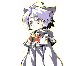 ahoge ambiguous_gender blush bodily_fluids capelet clothed clothing collar crying frown hair hood outline pupils purple_hair red_bow robe short_hair simple_background slit_pupils solo standing tears three-quarter_view white_background white_clothing white_robe yellow_eyes yellow_outline cotora mao_(cotora) animal_humanoid cat_humanoid felid felid_humanoid feline feline_humanoid humanoid mammal mammal_humanoid 1:1 half-length_portrait portrait