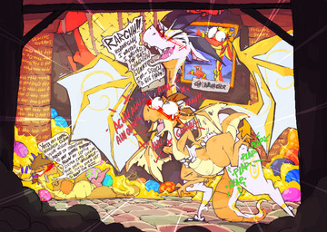 being_watched blush bruised dialogue dominant duo egg fangs female feral forced gold_(metal) held_by_waist horn larger_dom looking_at_another male male/female plap rape sex size_difference tally_marks teeth text treasure western_tally_marks wings roksim mythology wings_of_fire blaze_(wof) lautrec qibli_(wof) sunny_(wof) dragon mythological_creature mythological_scalie sandwing_(wof) scalie english_text hi_res