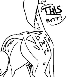 1-bit big_butt butt dialogue female feral huge_butt long_neck markings slightly_chubby solo spots spotted_body text nobby_(artist) paisley_(nobby) giraffe giraffid mammal 1:1 aliasing binary_drawing digital_drawing_(artwork) digital_media_(artwork) english_text low_res monochrome