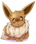 ambiguous_feral ambiguous_gender black_sclera canid canine confusion dagasi digital_media_(artwork) eevee feral fluffy generation_1_pokemon looking_at_viewer mammal nintendo pokemon pokemon_(species) simple_background solo white_background