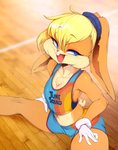 2021 absurd_res anthro basketball_uniform blonde_hair blue_eyes breasts buckteeth camel_toe clothed clothing english_text eyelashes female flat_chested gloves hair handwear hi_res lagomorph leporid lola_bunny looney_tunes mammal navel rabbit scut_tail shirt short_tail slugbox solo space_jam space_jam:_a_new_legacy sportswear tail tank_top teeth text text_on_clothing text_on_shirt text_on_tank_top text_on_topwear topwear tune_squad_outfit tune_squad_outfit_(2021) uniform warner_brothers white_clothing white_gloves white_handwear