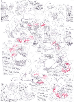 3_eyes 3_heads animal_genitalia animal_penis anthro ball_lick balls belly big_belly blush bodily_fluids bruised card cum cum_inflation cum_inside duo equine_genitalia equine_penis fellatio female feral forced genital_fluids genitals inflation licking male male/female multi_eye multi_head oral penile penis plushie sex suit_symbol sweat tongue wide_hips roksim deltarune undertale_(series) clover_(deltarune) darkner equid equine mammal rudinn absurd_res hi_res sketch_page