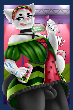 anthro clothed clothing fur looking_at_viewer male solo text white_body white_fur glacialpain maydendressup canid canine canis mammal wolf absurd_res alpha_channel digital_media_(artwork) english_text hi_res