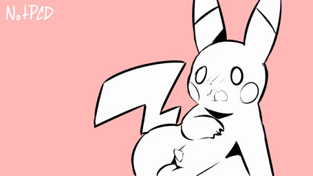 balls duo ear_twitch female feral genitals male male/female open_mouth penis penis_tip shocked simple_background teasing tongue tongue_out sugarsnare nintendo pokemon generation_1_pokemon pikachu pokemon_(species) 16:9 animated sketch widescreen